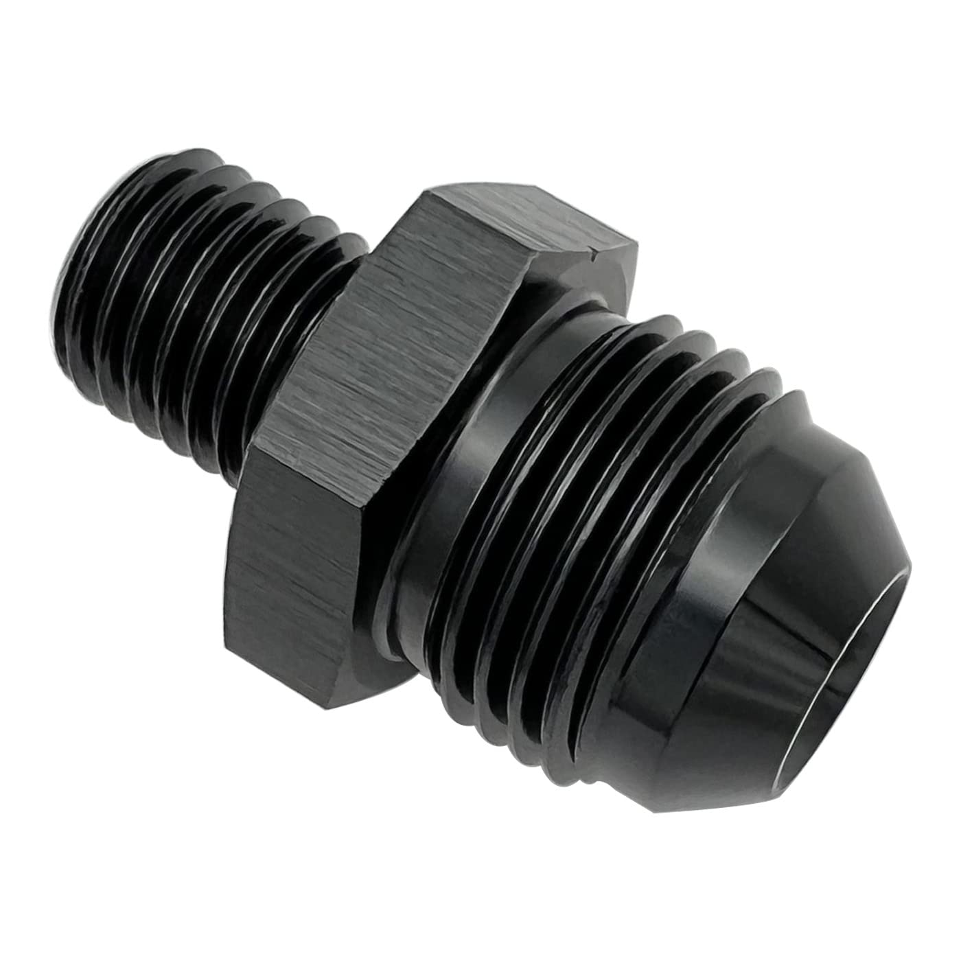 Krd Performance Straight Black Aluminum Male Flare -10 An An10 To M16 X 1.5 Male Metric Thread Pipe Fuel Fitting Adapter