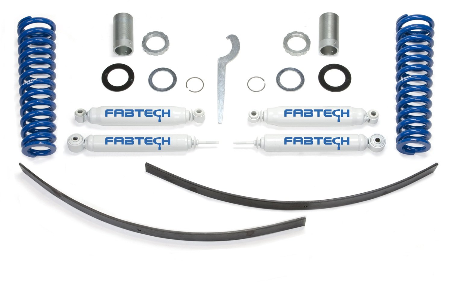 Fabtech K7015 Basic Coilover Lift System w/Performance Shocks Adjustable 0-3.5 in. Lift Incl. Coils Rear Performance Shocks Add-