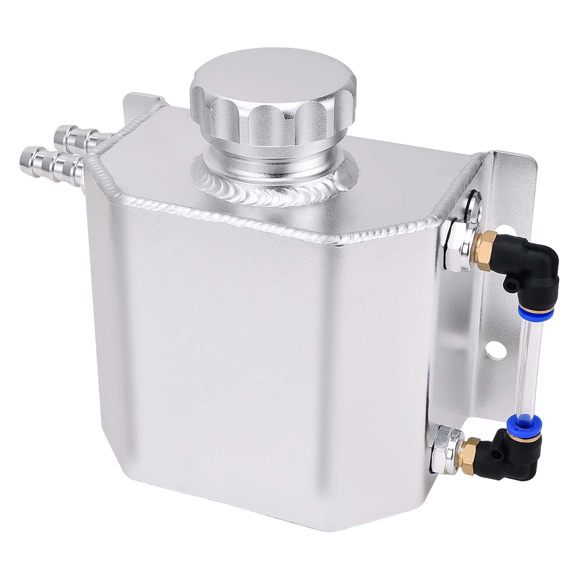 Evil Energy Radiator Coolant Overflow Tank,Coolant Recovery Tank 1L Aluminum Universal