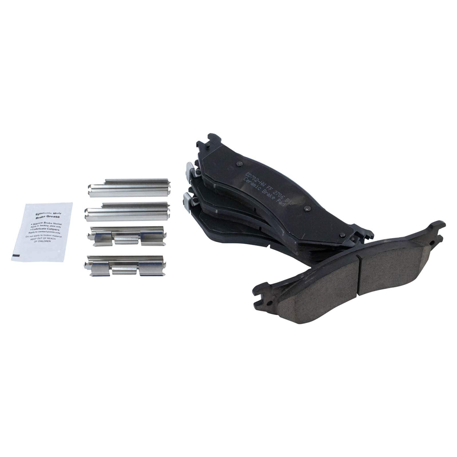 Trq Front Brake Pad & Rotor Kit Brake Pads Brake Rotor Ceramic Compatible With 1999-2002 Ford Expedition 1998-2002 Lincoln Navig