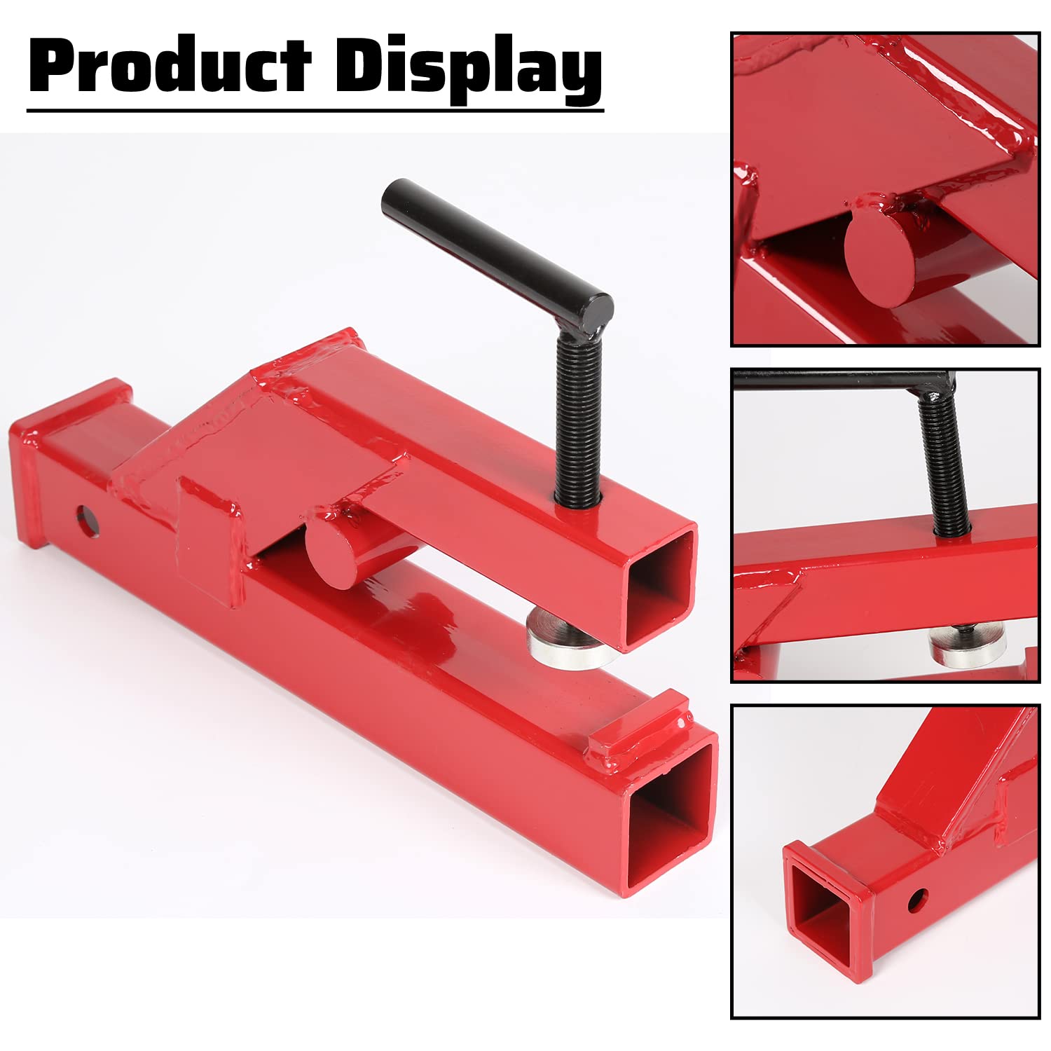ECOTRIC 2" Ball Mount Receiver Adapter - Alloy Steel Clamp On Trailer Hitch for Deere Bobcat Tractor Forklift, Model CA-28