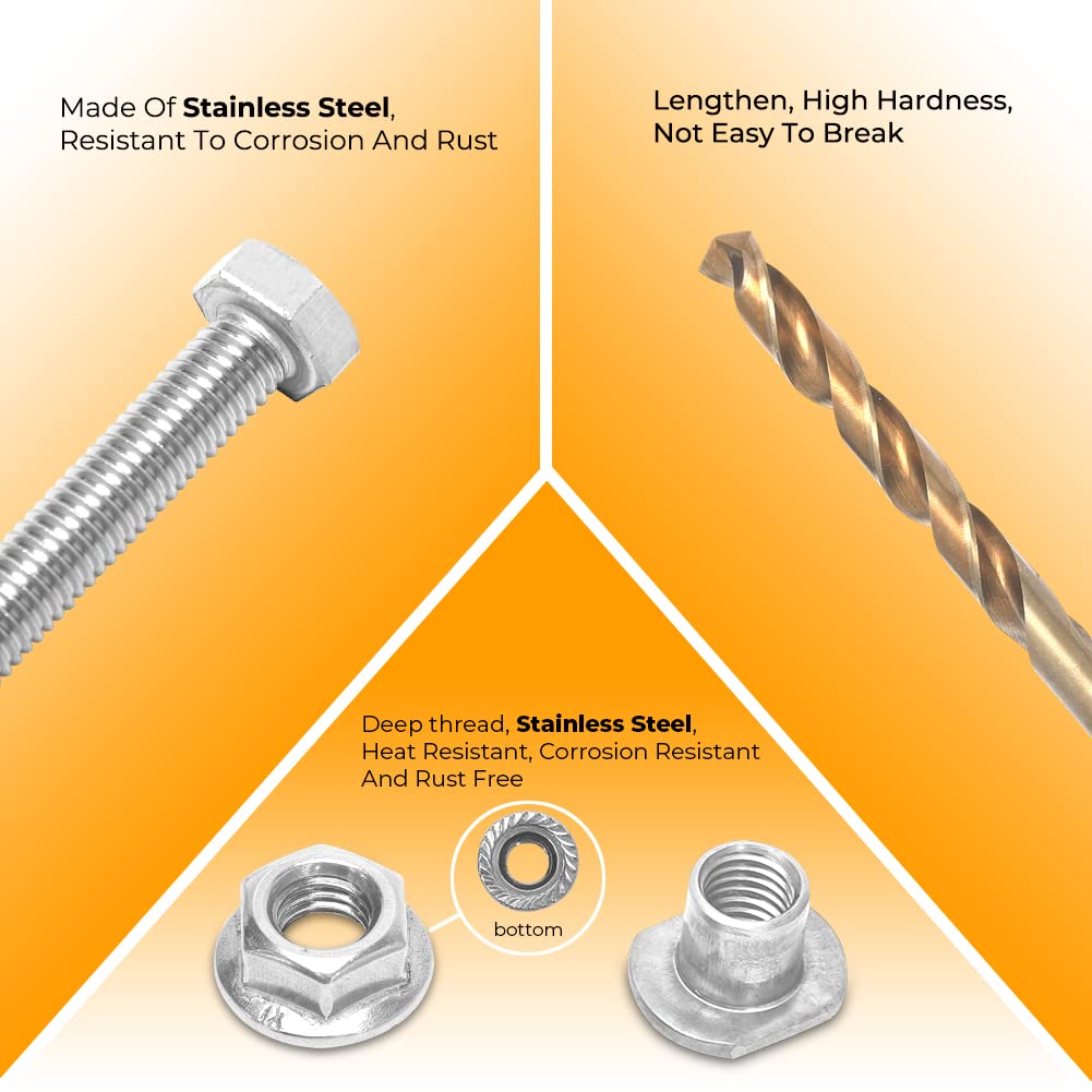 Alpha Rider Stainless Steel Chain Adjuster Bolt Replacement Swing Arm For Honda Cbr1000Rr Crf250R/X Crf450R/450X 2004-2017, For