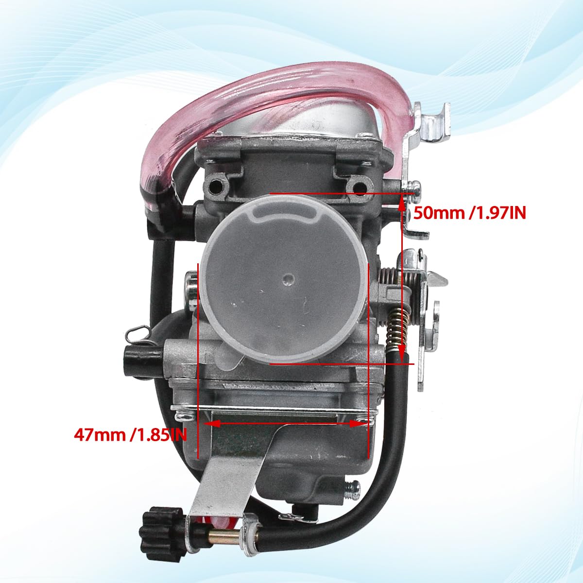 JDLLONG KLF300 Carburetor for Kawasaki KLF 300 BAYOU 1986-2005 ATV with Fuel Valve Petcock Switch