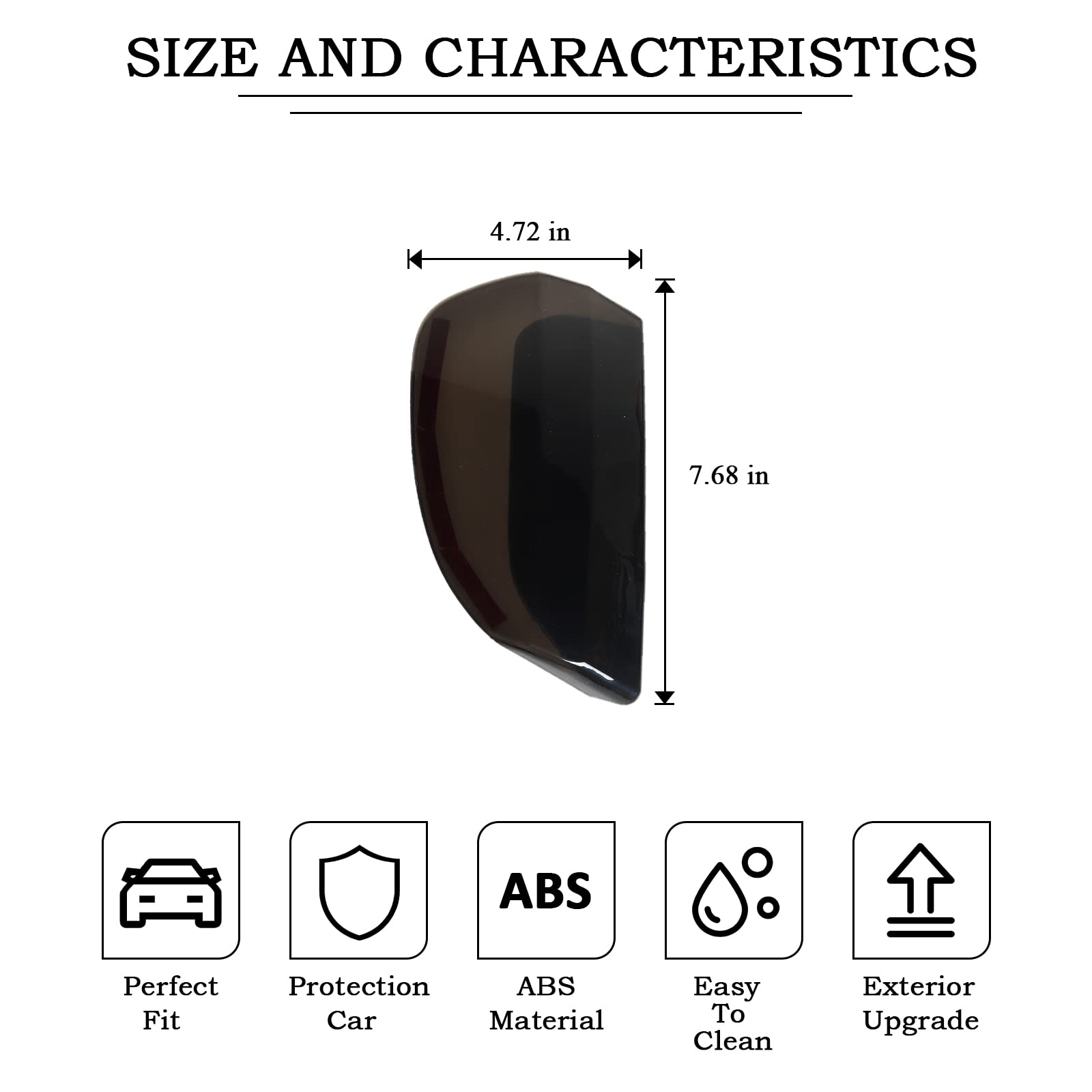 Rt-Tcz Tail Light Lamp Cover Guard Trim Frame Bezels Decoration Accessories For Ford Mustang (2015-2017 Smoke Black)
