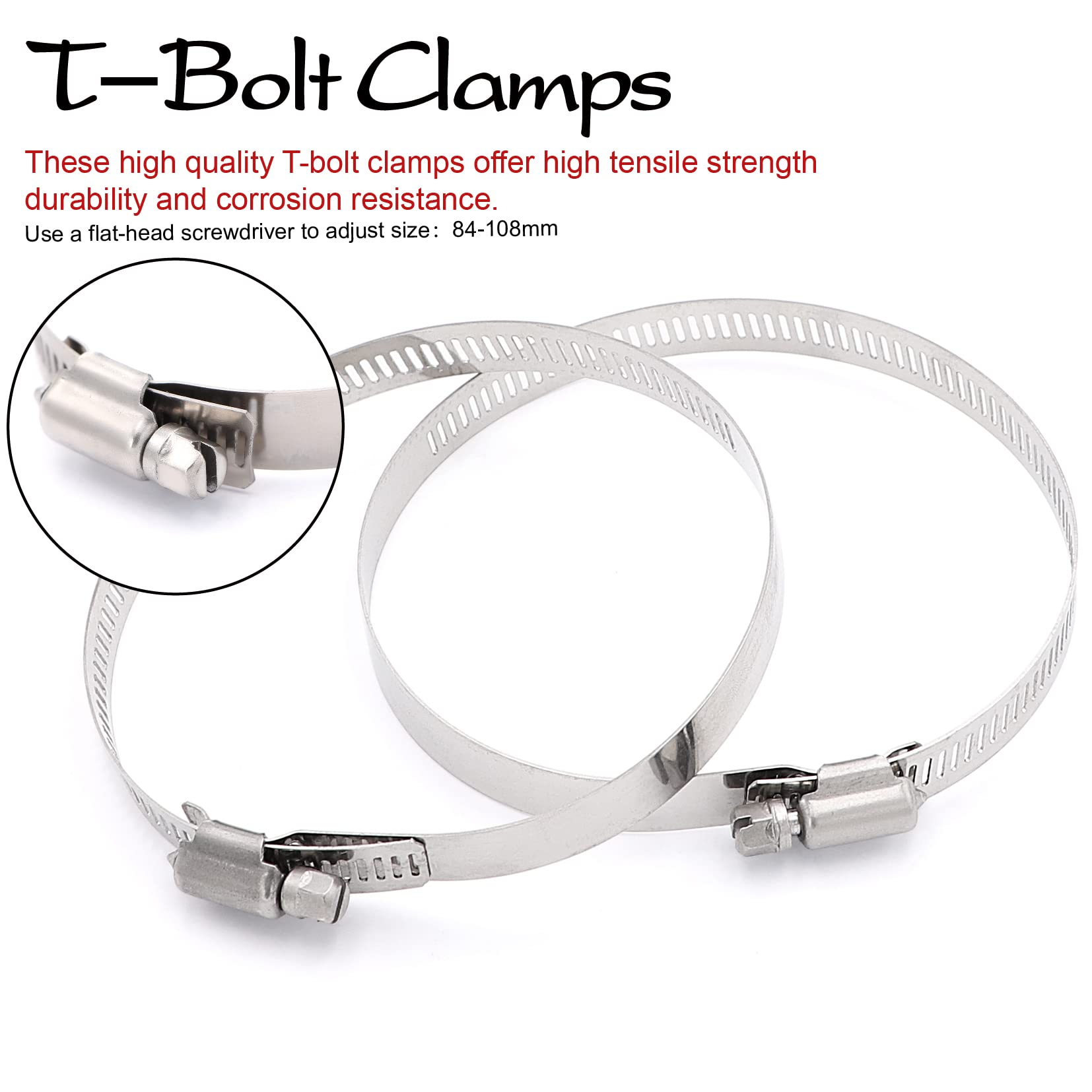 TuoLauthon 90 Degree 3 inch(76mm) Elbow Coupler Hose,4-Ply Reinforced,Length 4 inch(102mm) with 2PCS Clamps for Turbo/Intercoole