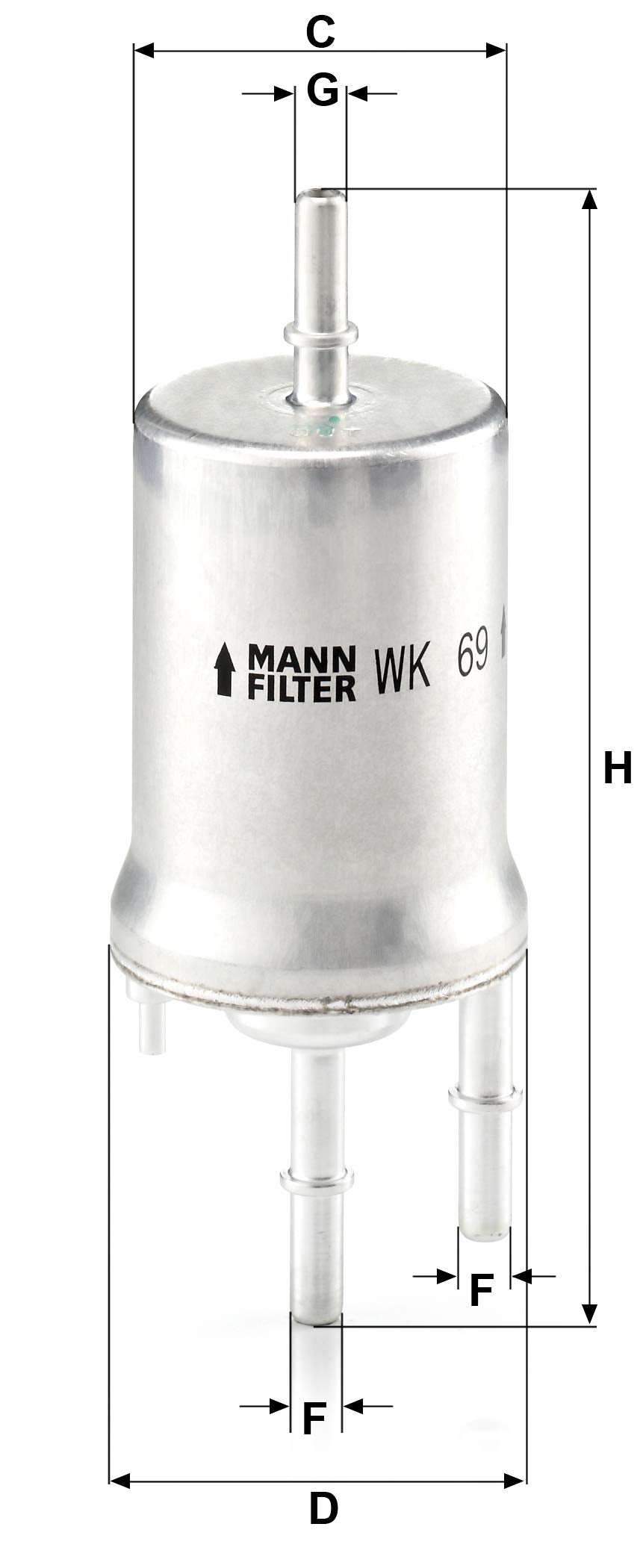 Mann Filter WK 69 Fuel Filter - High-Performance Replacement for Reliable Engine Protection