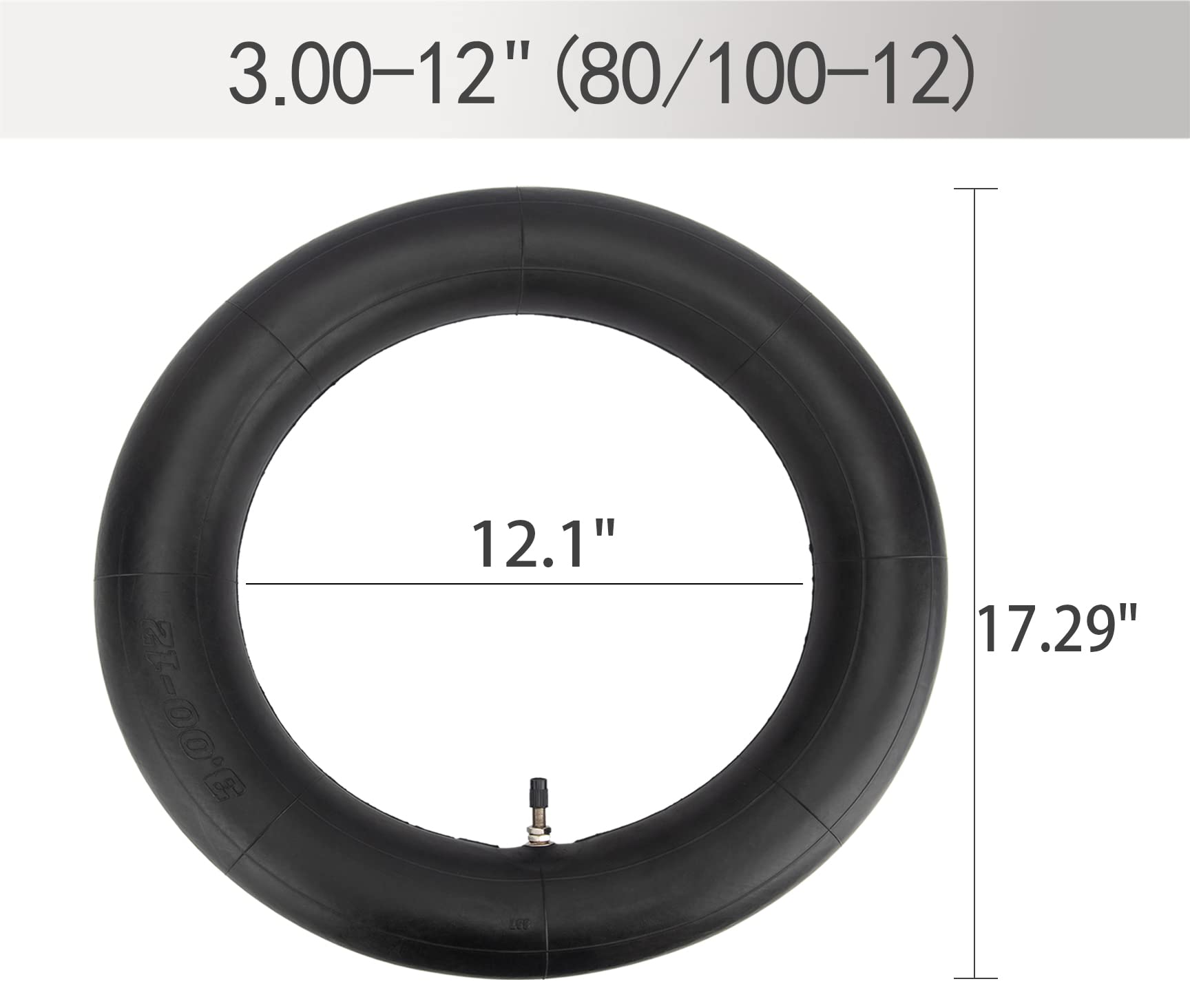 2 Pack 3.00/3.50-12'' Dirt Bike Inner Tubes,(80/100-12) 12'' Heavy Duty Mini Dirt Bike Inner Tube Compatible with Honda CRF50/XR