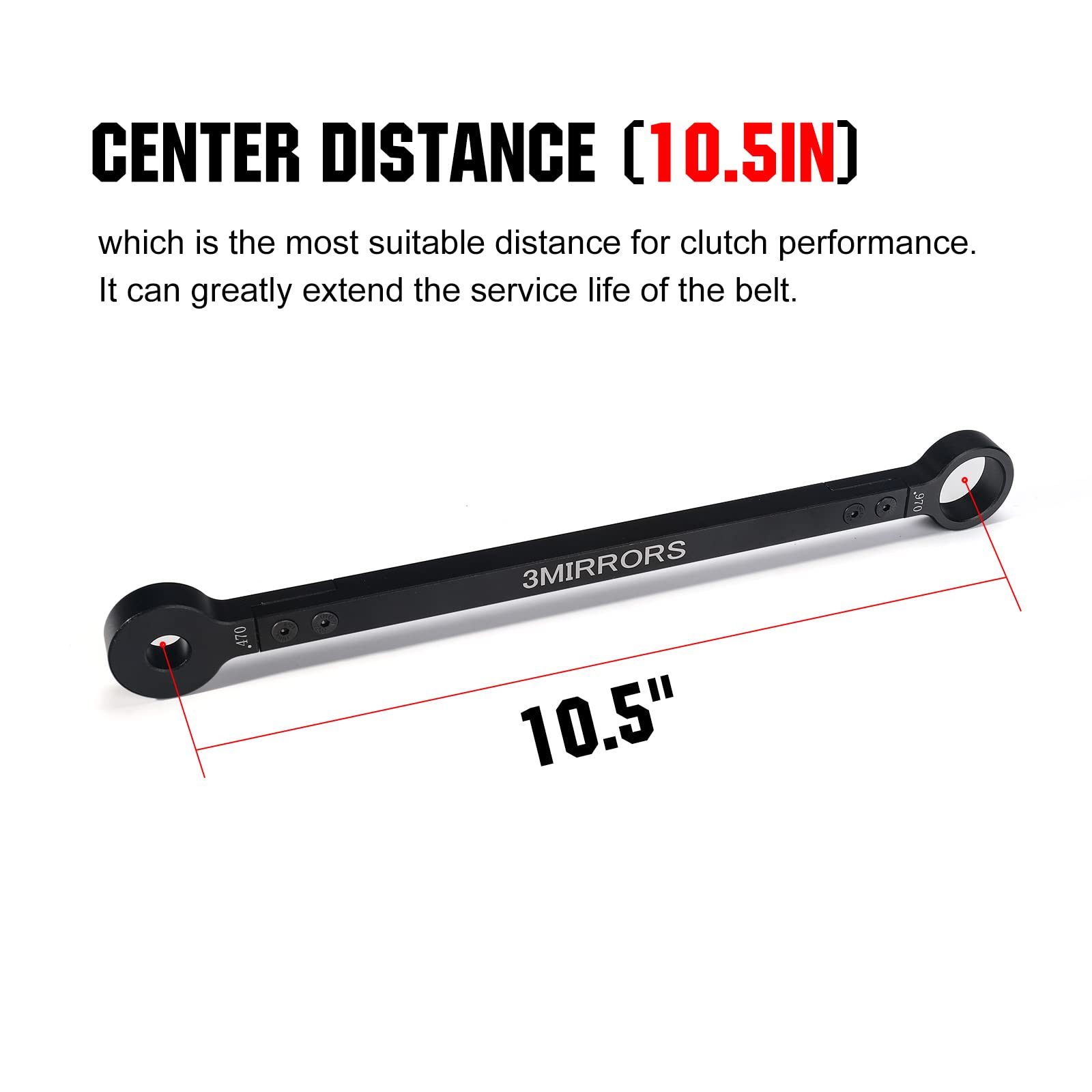 3Mirrors Clutch Alignment Tool Compatible With Polaris Rzr Xp Sportsman Ranger Xp With 10.5In Spacing, Aluminum