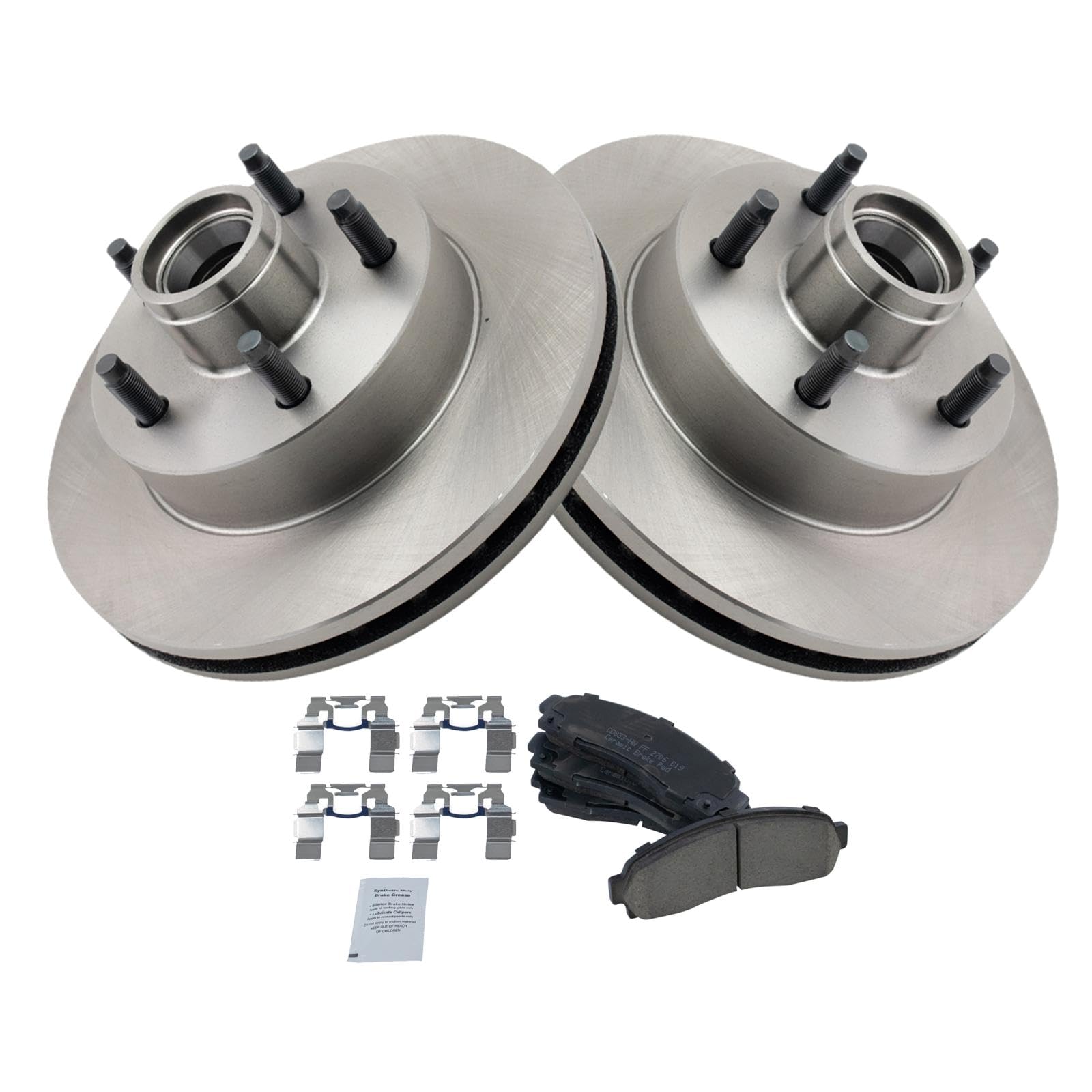 Trq Front Brake Pad & Rotor Kit Brake Pads Brake Rotor Ceramic Compatible With 2003-2009 Mazda B2300 2003-2007 B3000 2003-2004 B