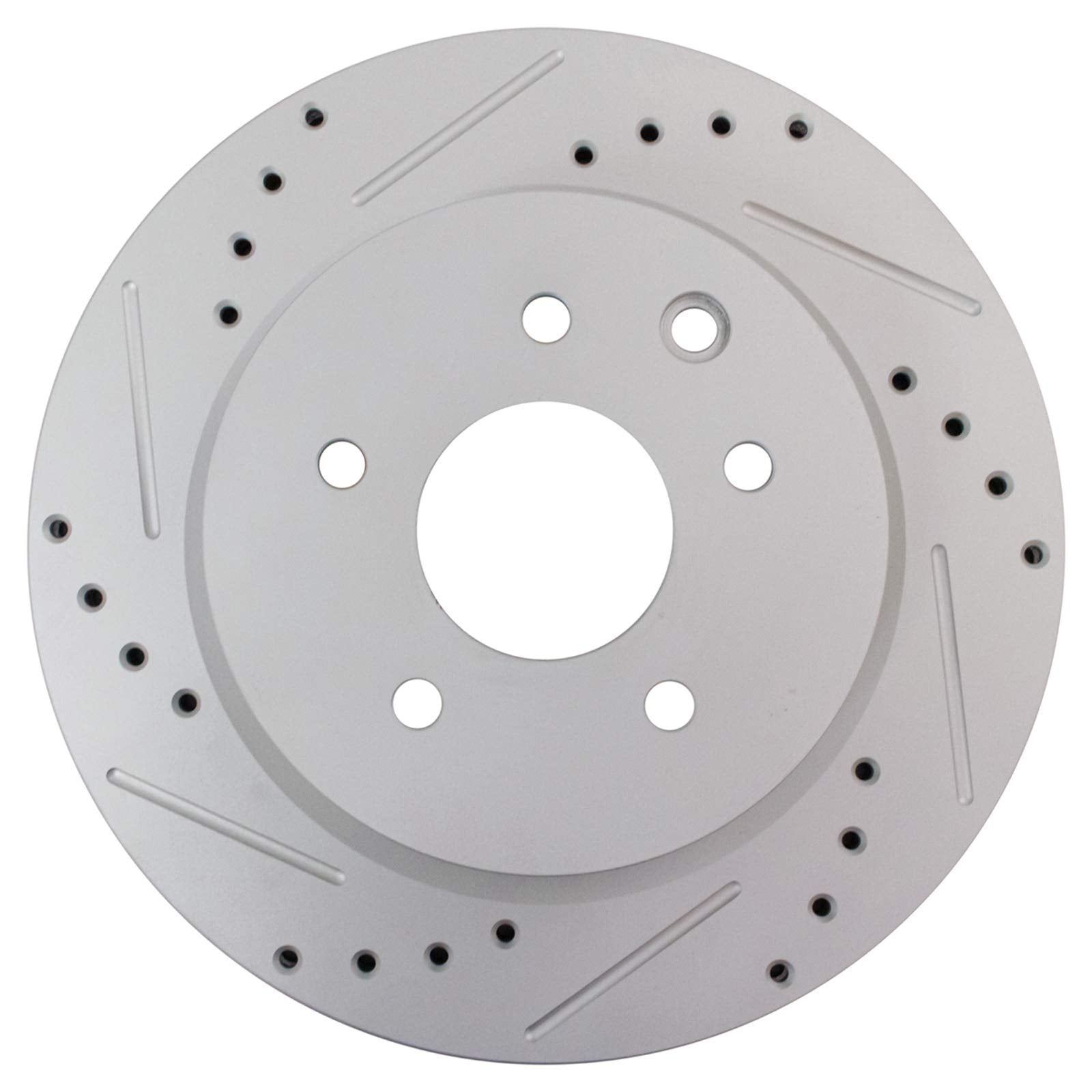 Trq Rear Performance Brake Rotors Set Premium G-Coated Cross Drilled & Slotted Compatible With 2009-2023 Nissan Maxima