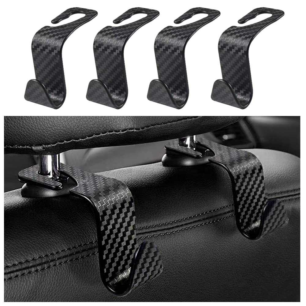 Utility Car Headrest Hidden Hook 33lb(Max) Car Hooks for Purses and Bags,Hard Hat Holder for Truck Seat Hanger Storage Organizer