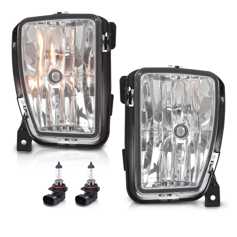 Grand Orange Fog Lights Compatible With 2013-2018 Dodge Ram 1500 Pickup/Fit 2019 Dodge Ram 1500 Classic Fog Lamp Assembly Driver