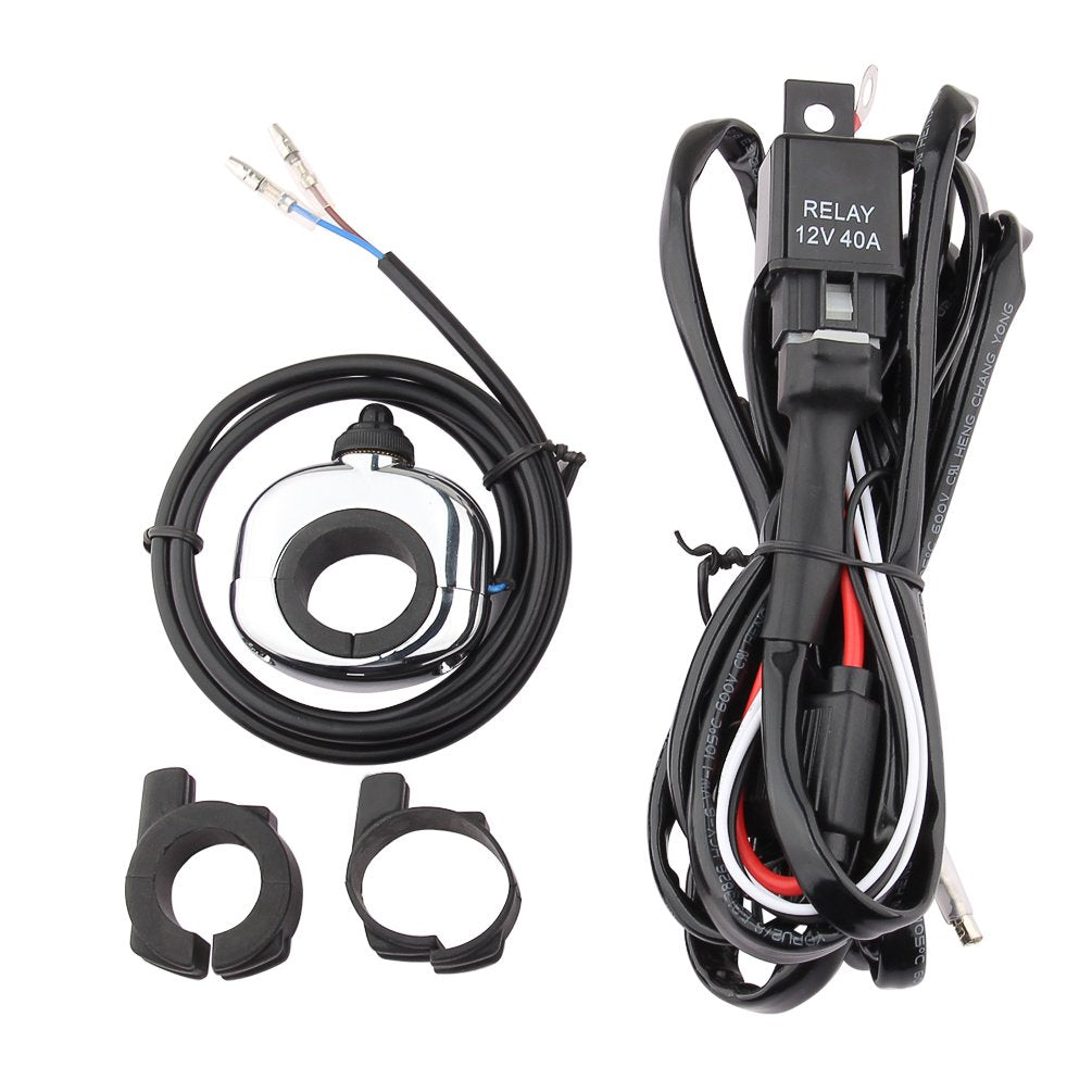 PROBASTO Universal Driving Lights Relay Kit for Harley - Fits 7/8", 1", 1-1/4" Handlebar