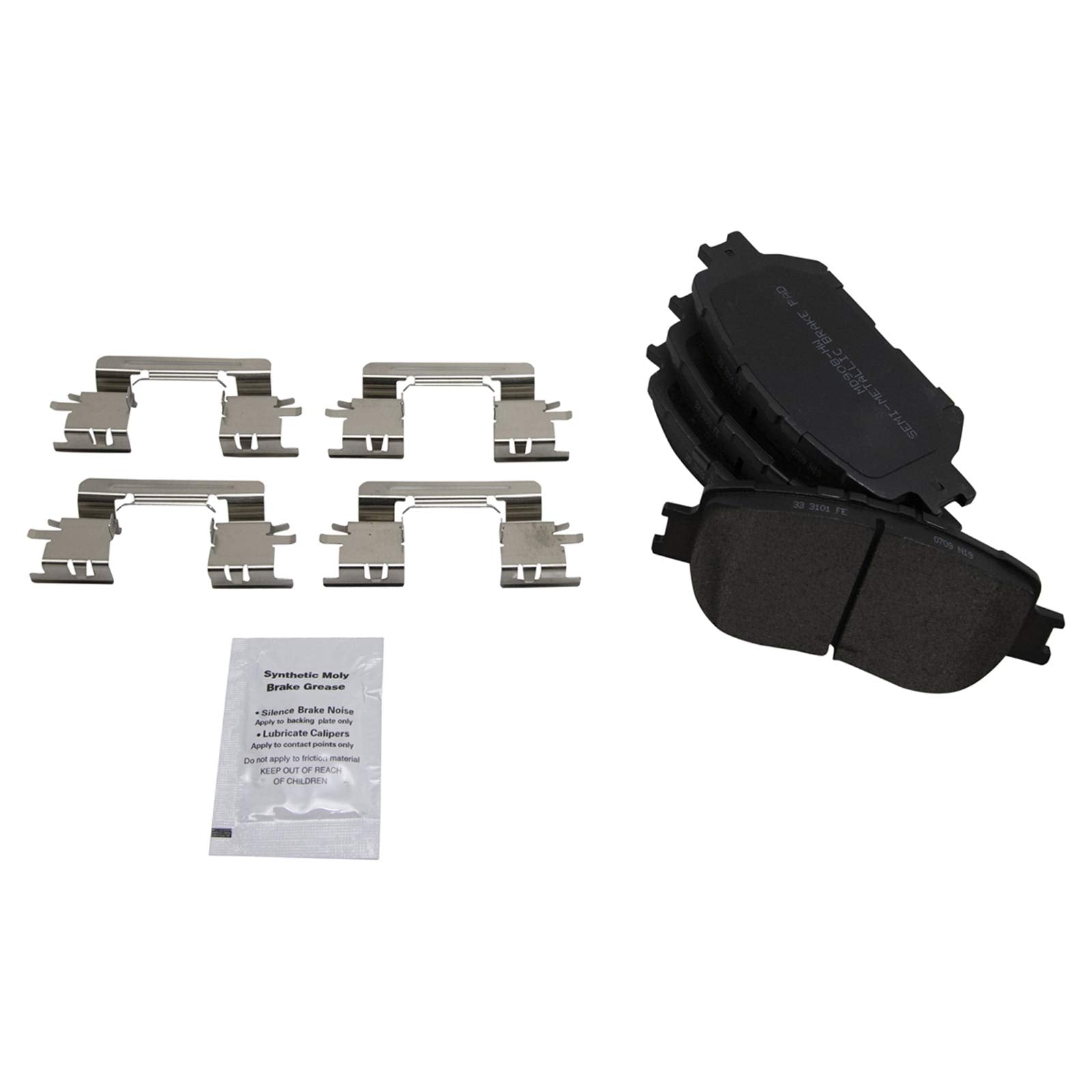 Trq Front Brake Pad & Rotor Kit Brake Pads Brake Rotor Semi-Metallic Compatible With 2002-2004 Toyota Camry
