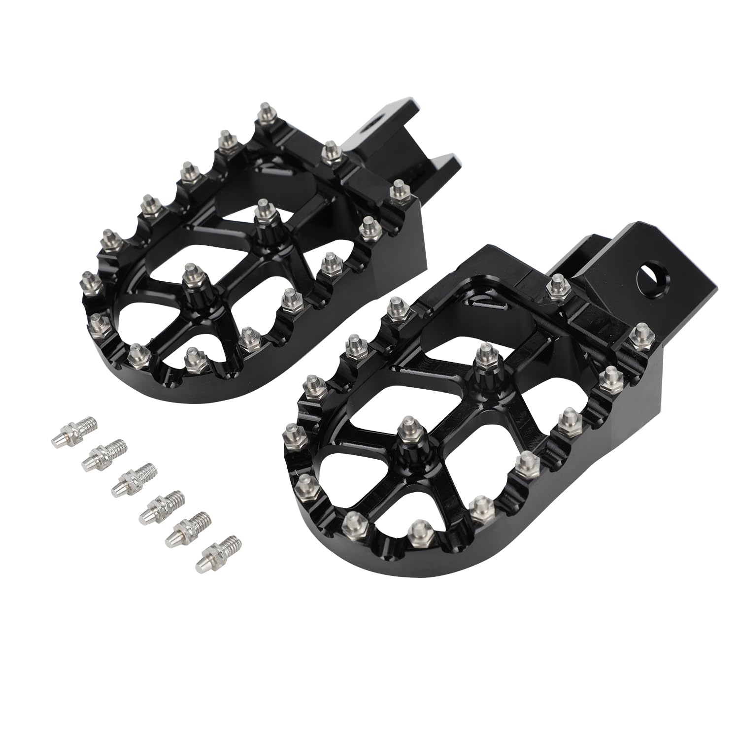 BAOUFF Foot Pegs for TW200, CNC 7075 Aluminum, Black, Model J-03, Fits 1987-2023