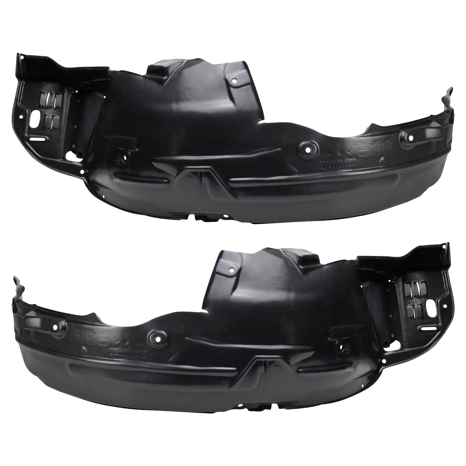 Trq Inner Fender Liner Set Compatible With 2010-2011 Honda Accord Crosstour 2012 Crosstour Ho1248146 Ho1249146