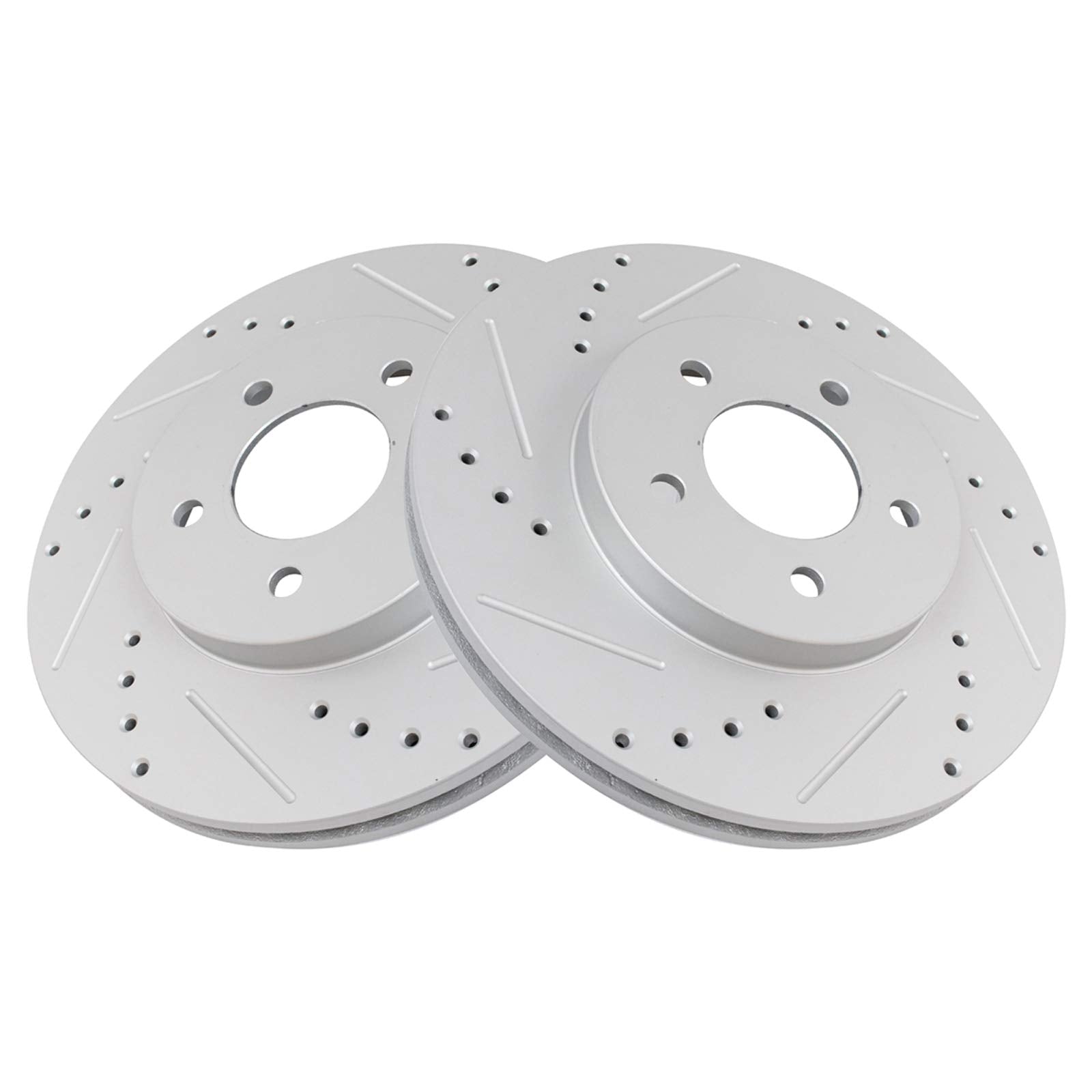 Trq Front Performance Brake Rotors Set Premium G-Coated Compatible With 2005-2012 Ford Escape 2005-2011 Mazda Tribute Mercury Ma