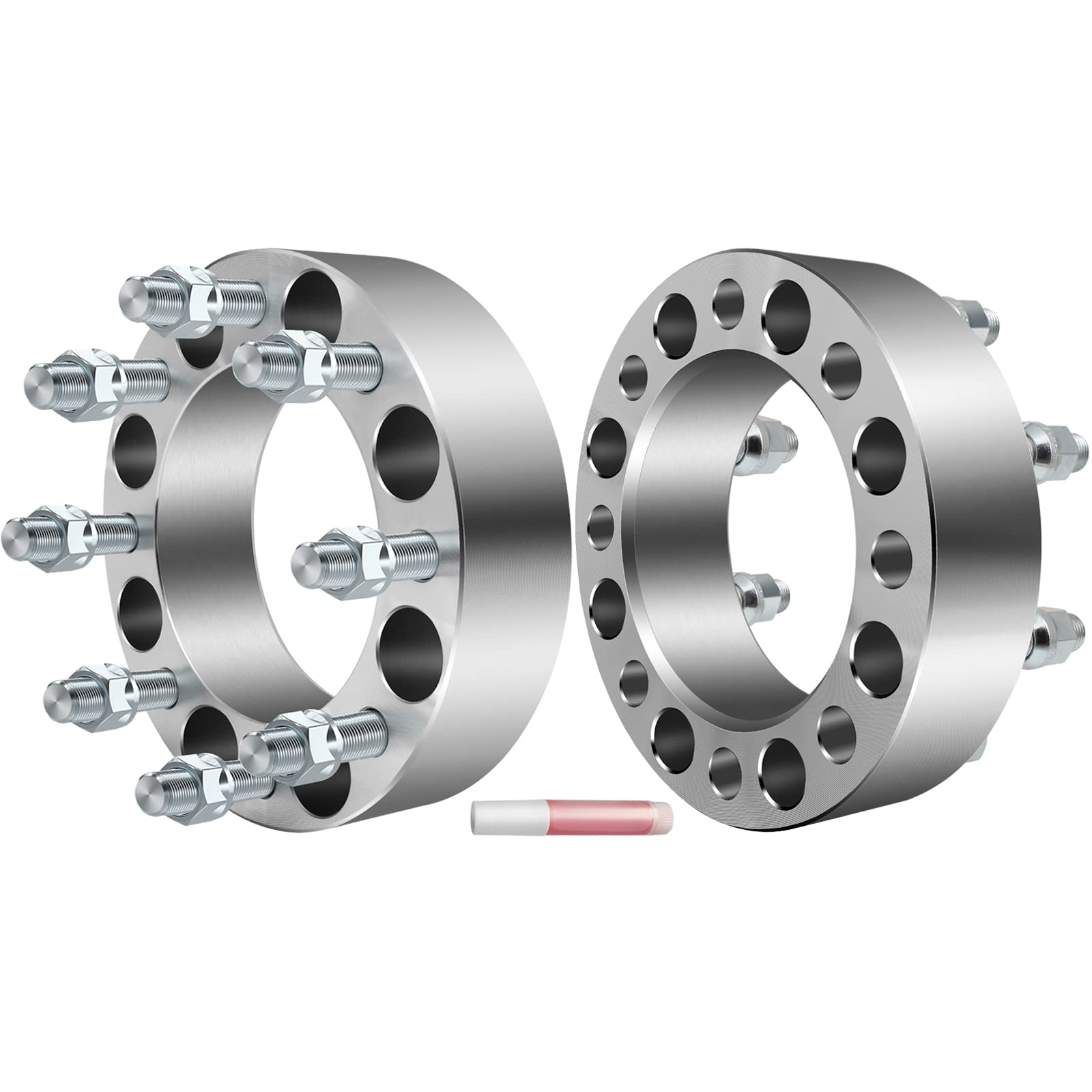 ECCPP 2PCS 2 inch 8x165.1mm Wheel Spacers Adapter 8 Lug 8x6.5 to 8x6.5 126.15mm 14x1.5 Compatible with for Silverado 2500 HD 200