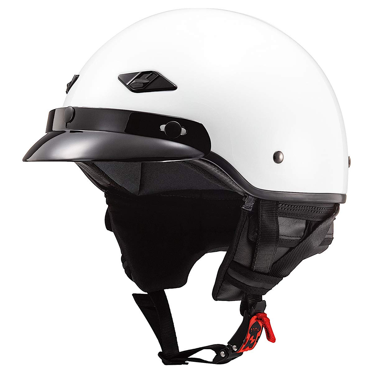Ls2 Helmets Bagger Motorcycle Half Helmet (Gloss White - Medium)