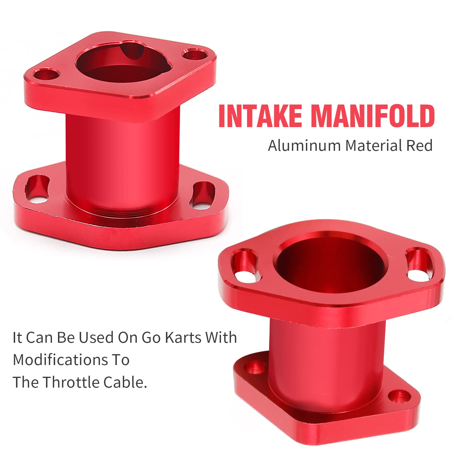 Go Kart Performance Racing Intake Manifold Vm22 Red Connector Is For Predator 212Cc Coleman For Honda Ct200U Gx160 Gx200 6.5Hp O