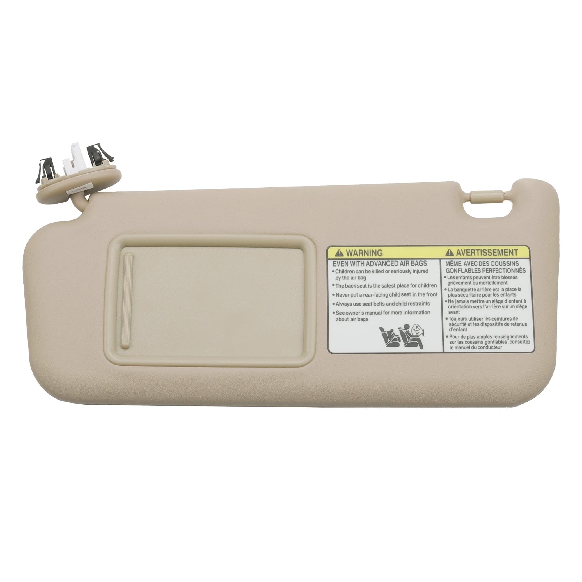 Dasbecan Sun Visor Set for Toyota Tacoma 2005-2012, Left & Right, Beige, ABS Material, Model 74320-04181-B1