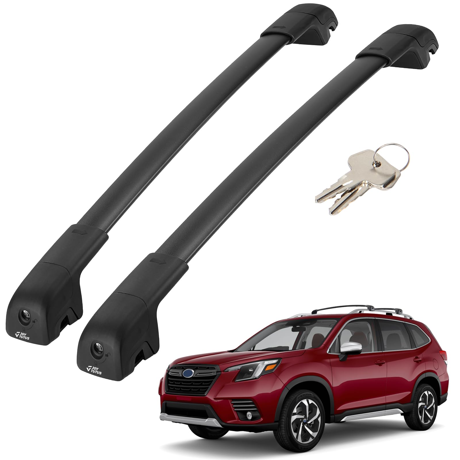 JOYTUTUS Car Roof Rack Crossbars, Compatible with Subaru Forester 2014-2024 with Lock (Not for Wilderness), 220LB Aluminum Cross