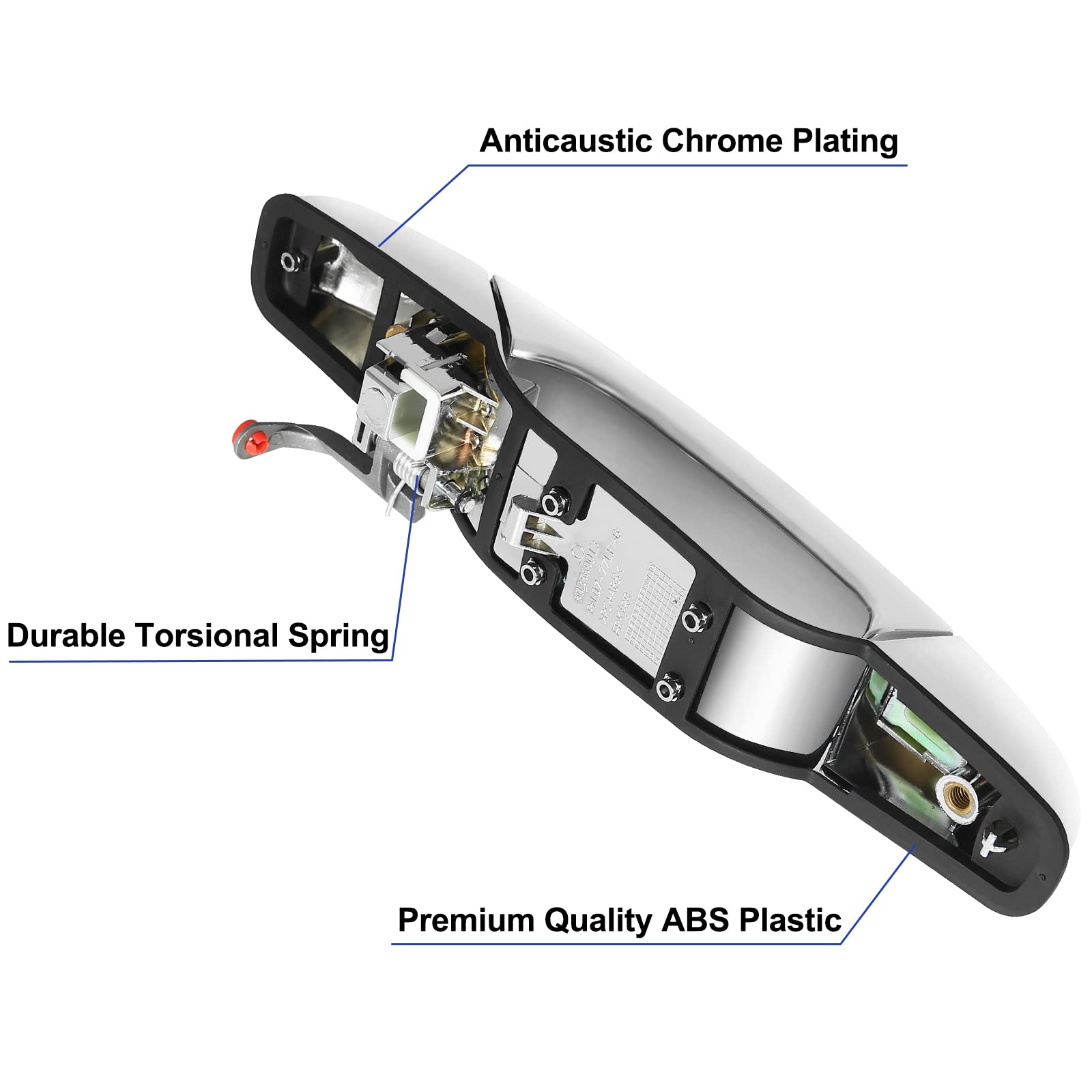 Front Passenger Side Exterior Door Handle Compatible with 2007-2013 GMC Sierra Yukon XL Denali,Cadillac Escalade,Chevrolet Chevy