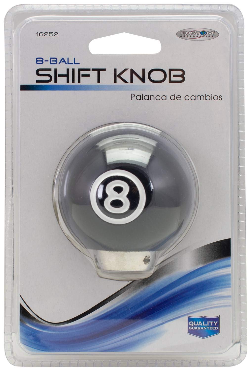 Custom Accessories 16252 Black 8-Ball Style Gear Shift Knob