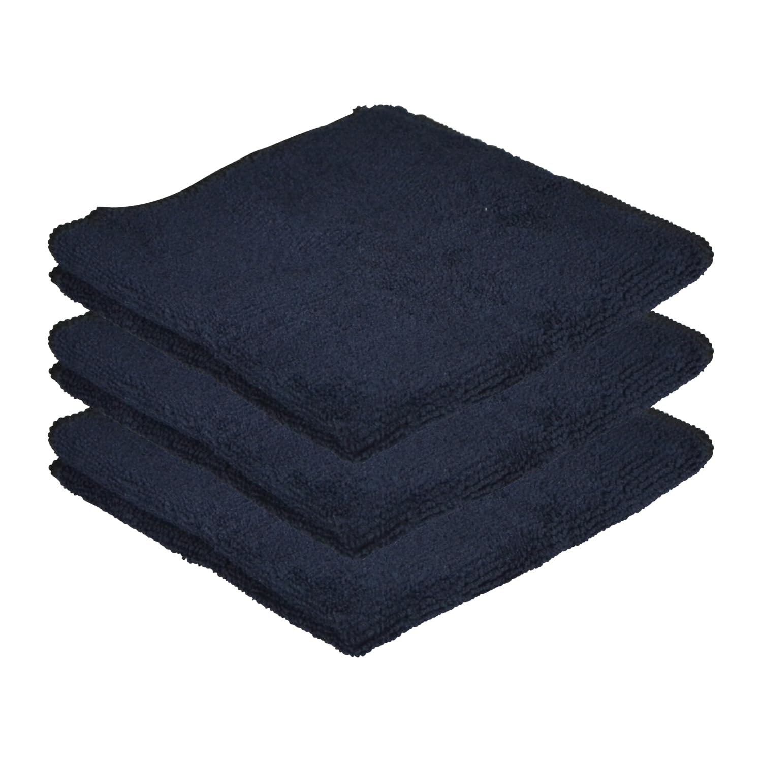 KyltoSynth Microfiber Cleaning Cloth, 3 Pcs Black 11.8 inch x 11.8 inch, Cleaning Rags,Microfiber Cloth, Multi-Functional Cleani
