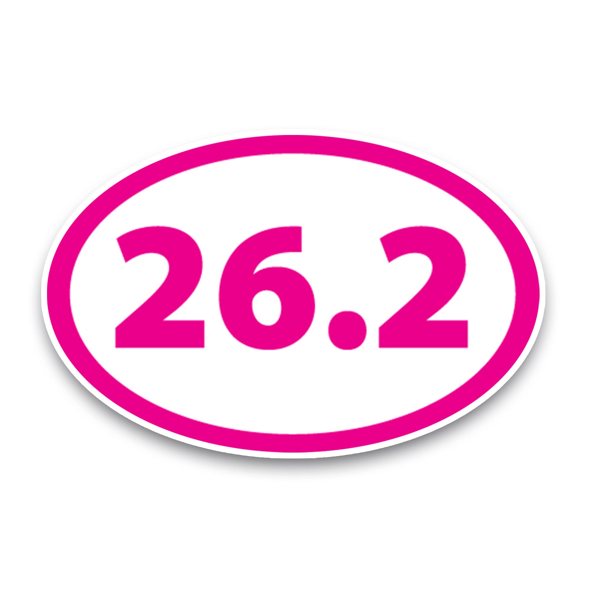 Magnet Me Up 26.2 Marathon Pink Oval Magnet Decal, 4X6 Inches, Heavy Duty Automotive Magnet For Car Truck Suv, Any Magnetic Surf