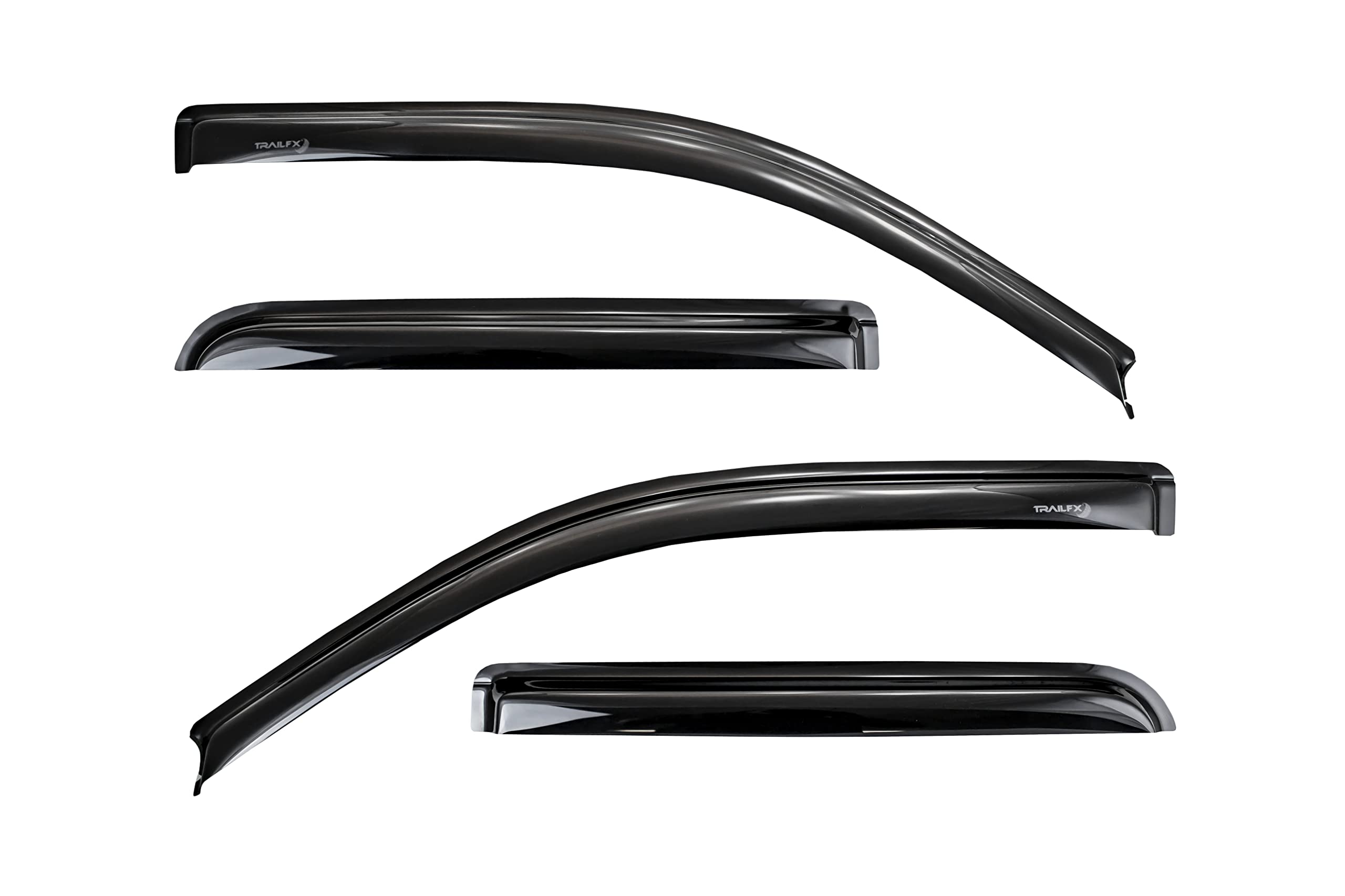 Trailfx Rain Guard Tape On Window Vent Visors Acrylic With A Smoke Tint 4 Piece Compatible With F150 Crew Cab 09-14 - 4155H
