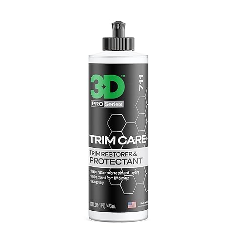 3D Trim Care Restorer - 16oz Black Rubber Surface Renewing Shine & Protection