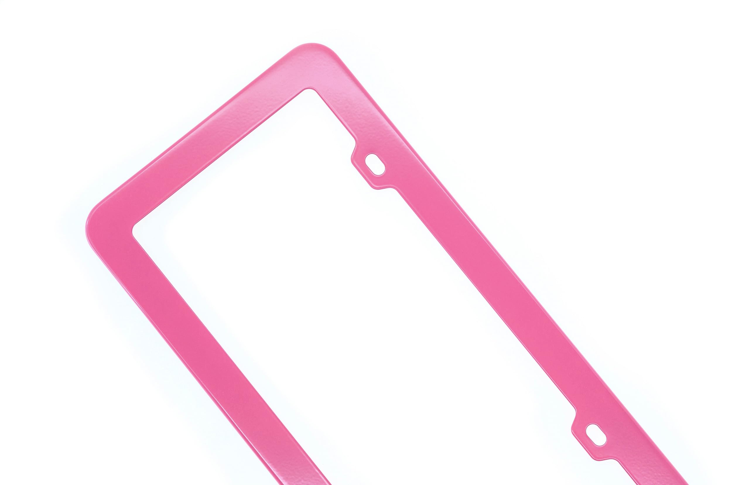 Creathome 2Pcs Stainless Steel License Plate Frames With Shining Blue Color