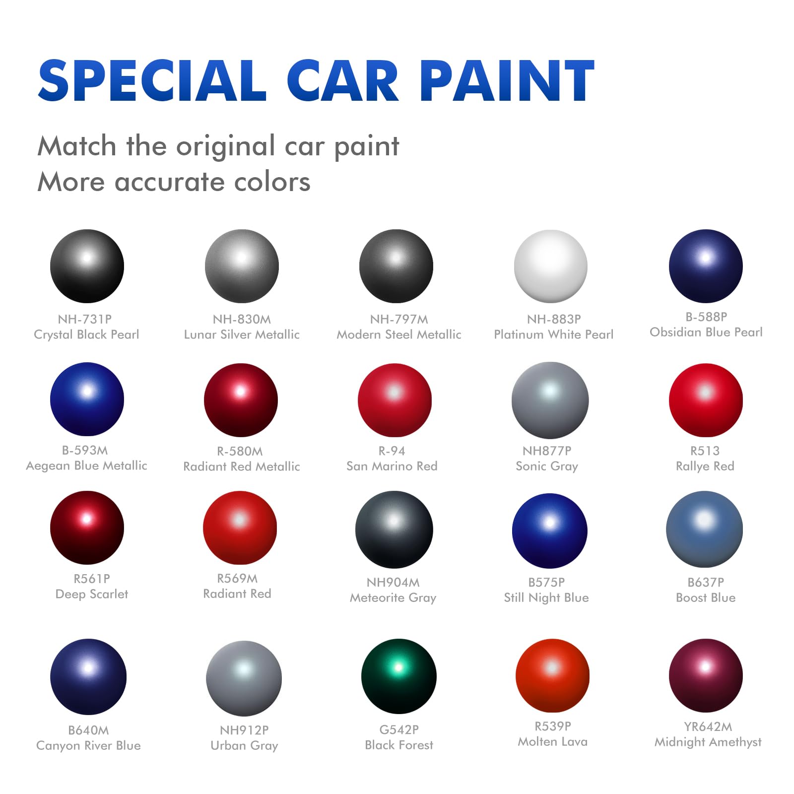 XTryfun R539P Molten Lava Touch Up Paint Compatible with Honda, DIY Car Paint Scratch Repair, Automotive Paints, Quick & Easy Fi
