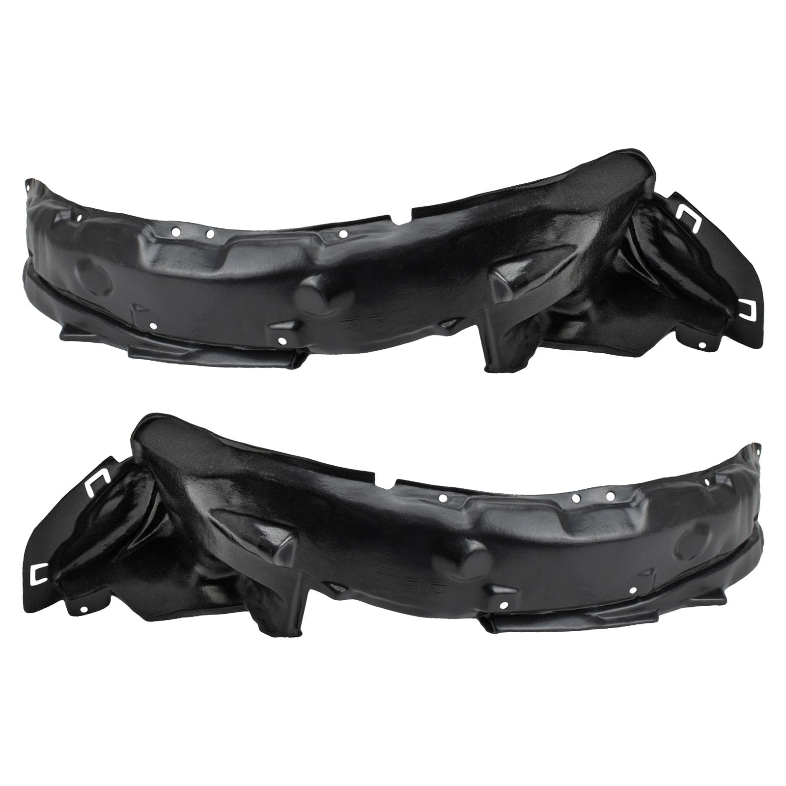 Trq Front Inner Fender Liner Set Compatible With 1992-1995 Honda Civic Ho1248102 Ho1249102