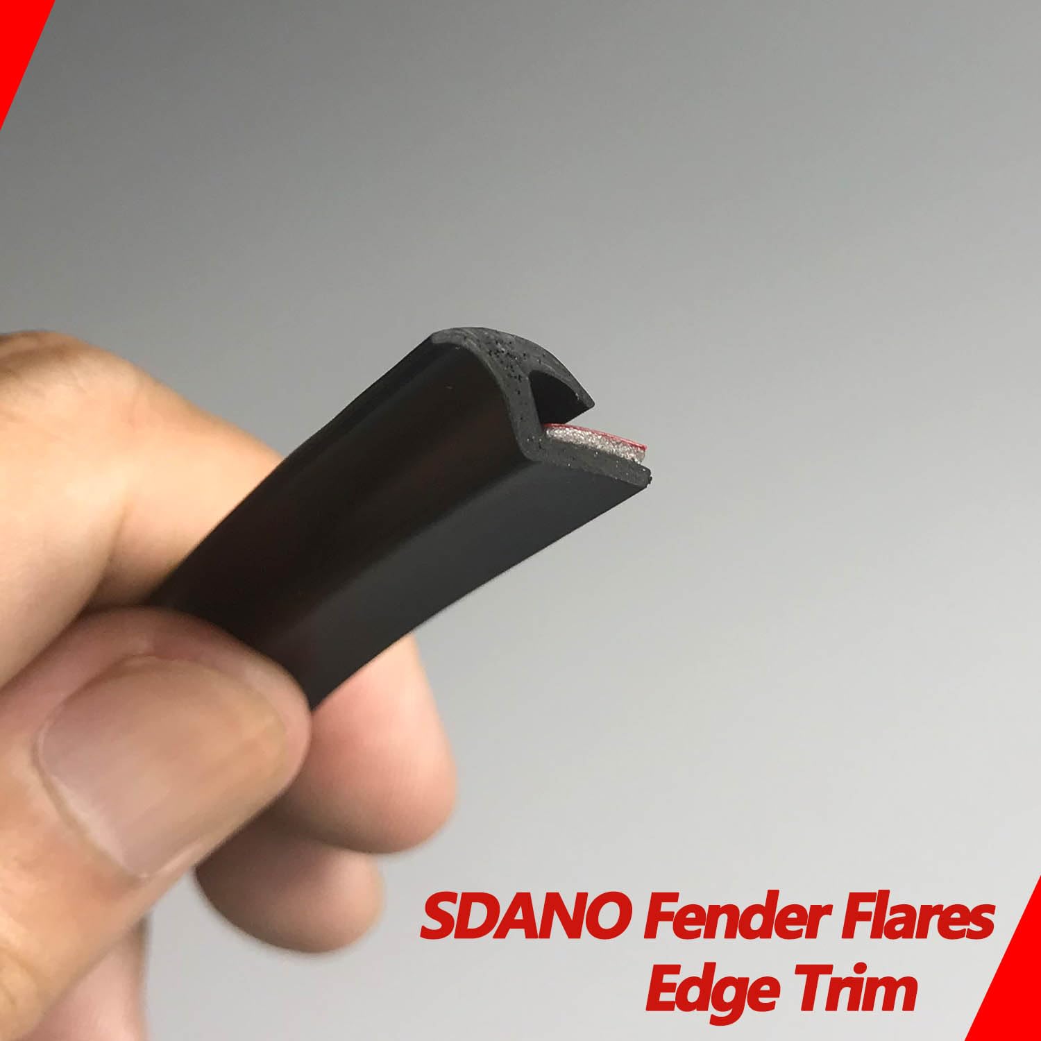 sdano Fender Flares Edge Trim, Fender Flare Rubber Seal for Car and Truck Wheel Wells, Rubber Gasket for Fender Flares Universal