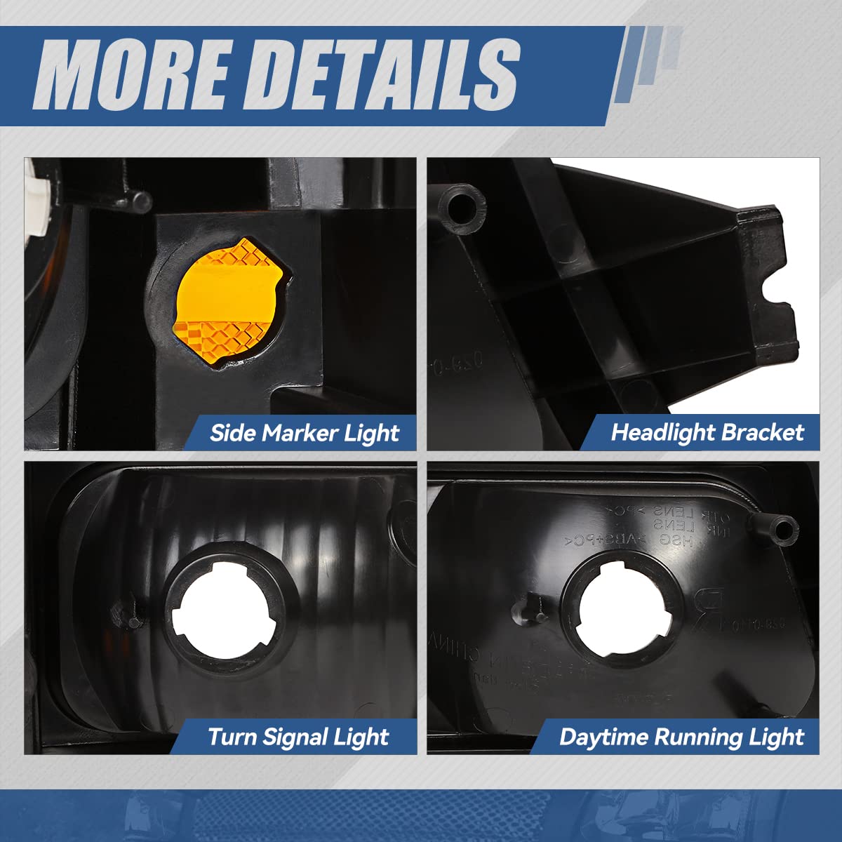 Auto Dynasty Full Led Drl Headlights Assembly Compatible With 2003-2007 Chevy Avalanche Silverado 1500 2500 Hd 3500 Classic, 600