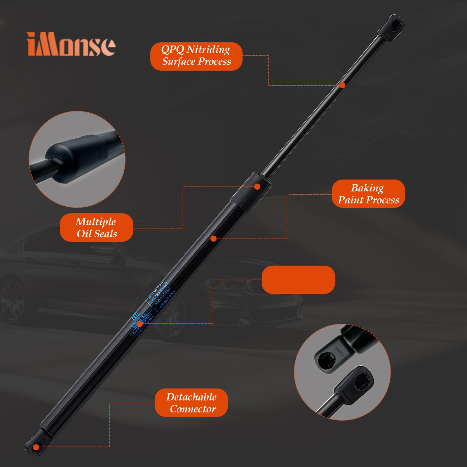 iMonse Rear Hatch Struts - 6156 Compatible with 2007-2014 Chevrolet Suburban 1500, Tahoe, GMC Yukon