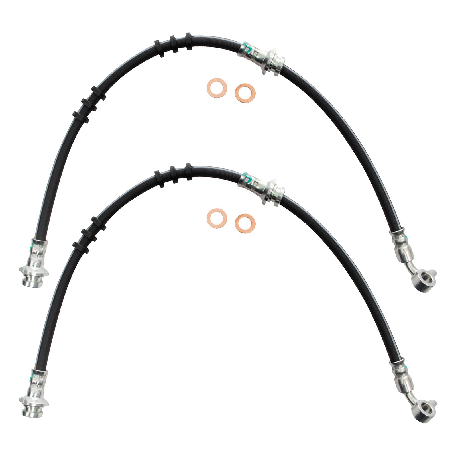 Trq Front Brake Hose Set Compatible With 2001 Infiniti I30 2002-2004 I35 2002-2003 Nissan Maxima