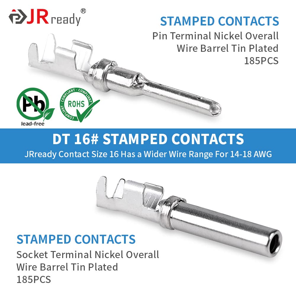 JRready DT Connector Kit - 604PCS, 2-12 Pin, Copper Contacts, Model ST6315, Includes Removal Tool