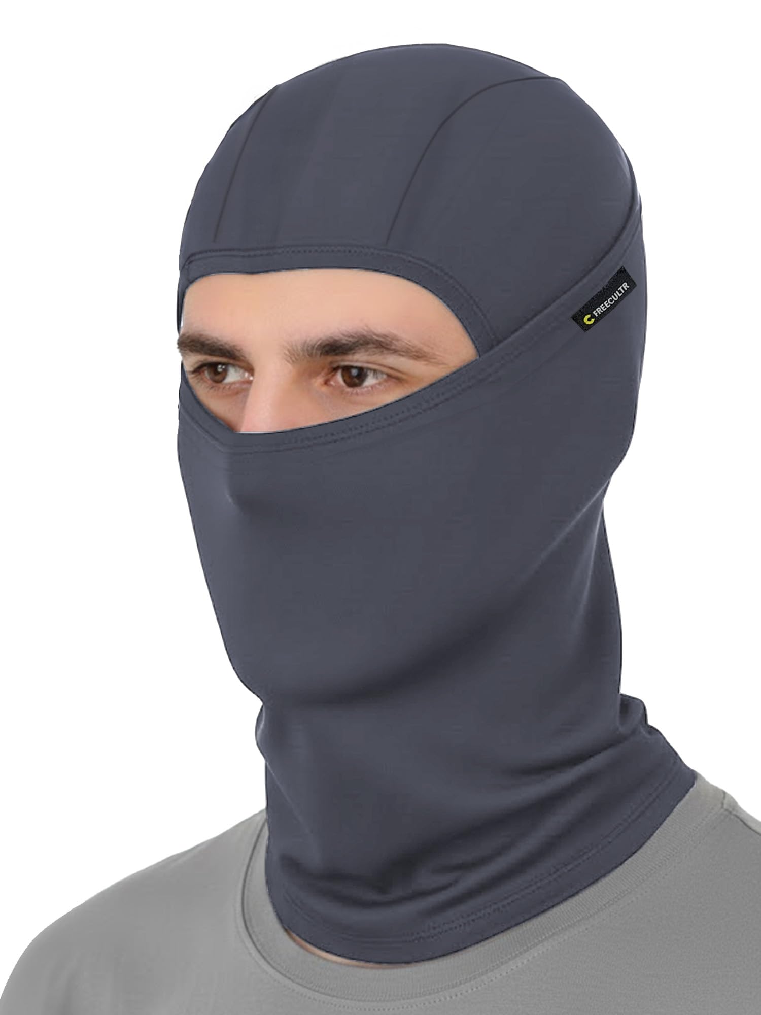 Freecultr Full Face Helmet Mask For Bikers Balaclava For Men Charcoal Masks For Bike Riding, Uv Protected Biker Accessories For 