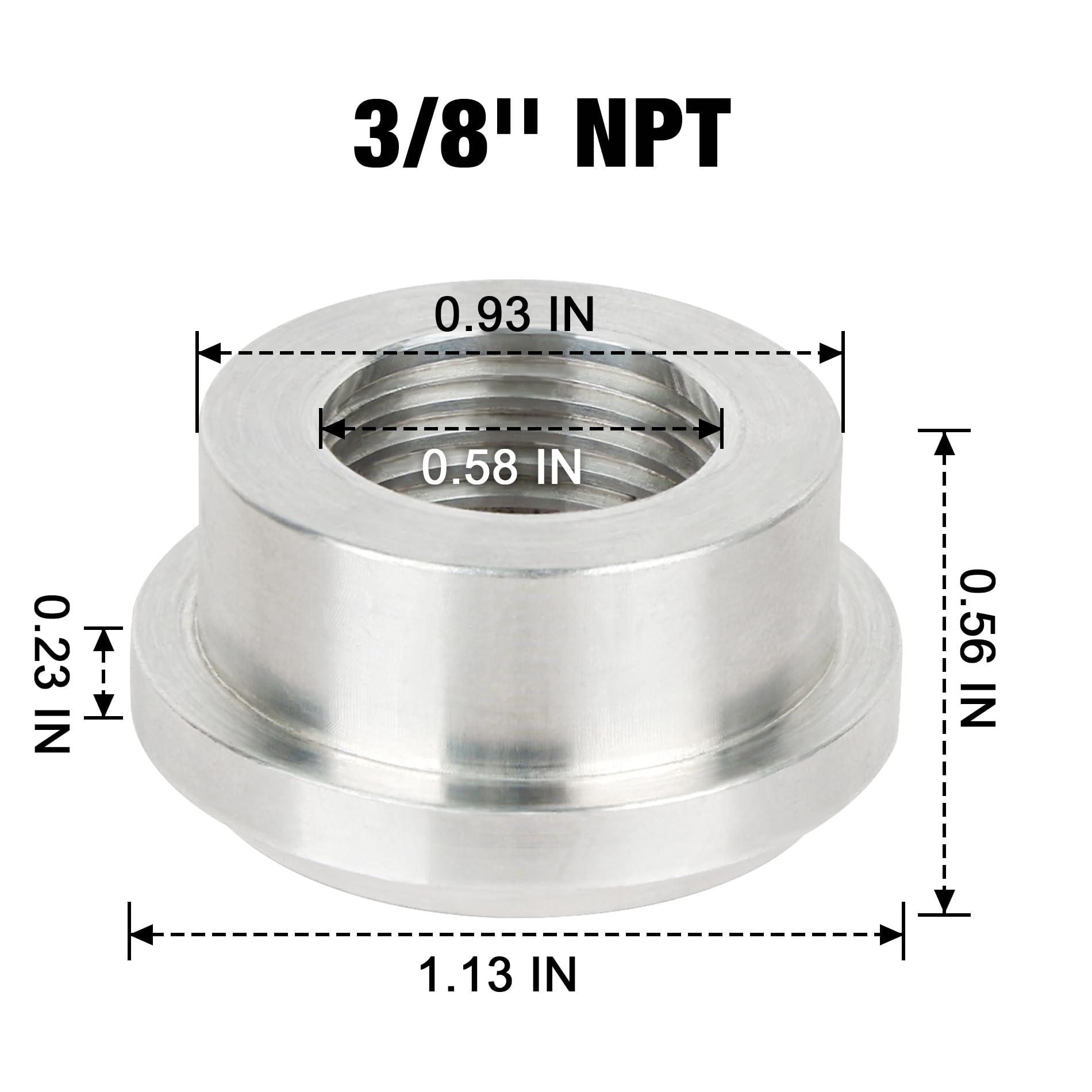 Evil Energy 3/8'' Npt Female Weld On Bung Fitting Aluminum 2Pcs