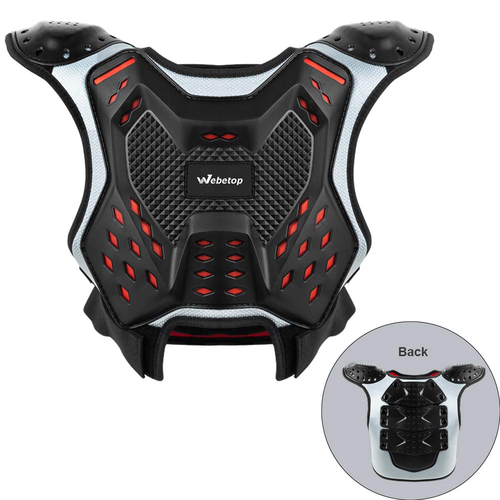 Webetop Youth Chest Protector Motocross Armor For Dirt Bike Motorcycle Atv Mtb L