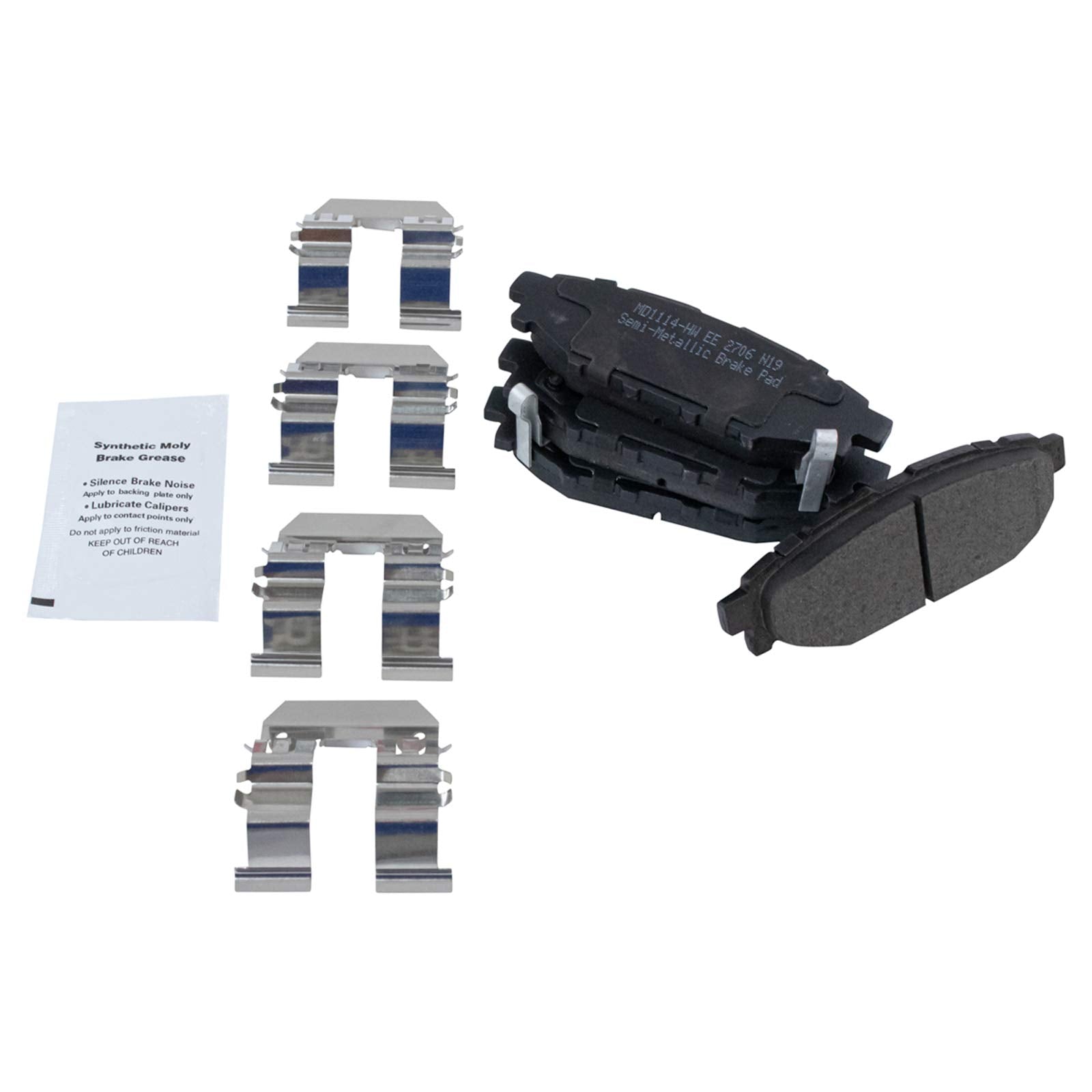 Trq Rear Brake Pad & Rotor Kit Brake Pads Brake Rotor Semi-Metallic Compatible With 2005-2009 Subaru Legacy Outback