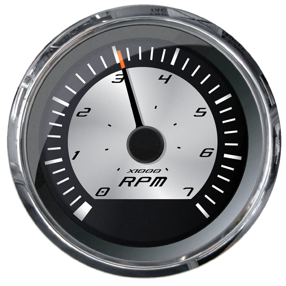 Faria Beede F22009 Platinum Tachometer (7000 Rmp) For Gas Onboard, Outboard, I/O Applications - 4'