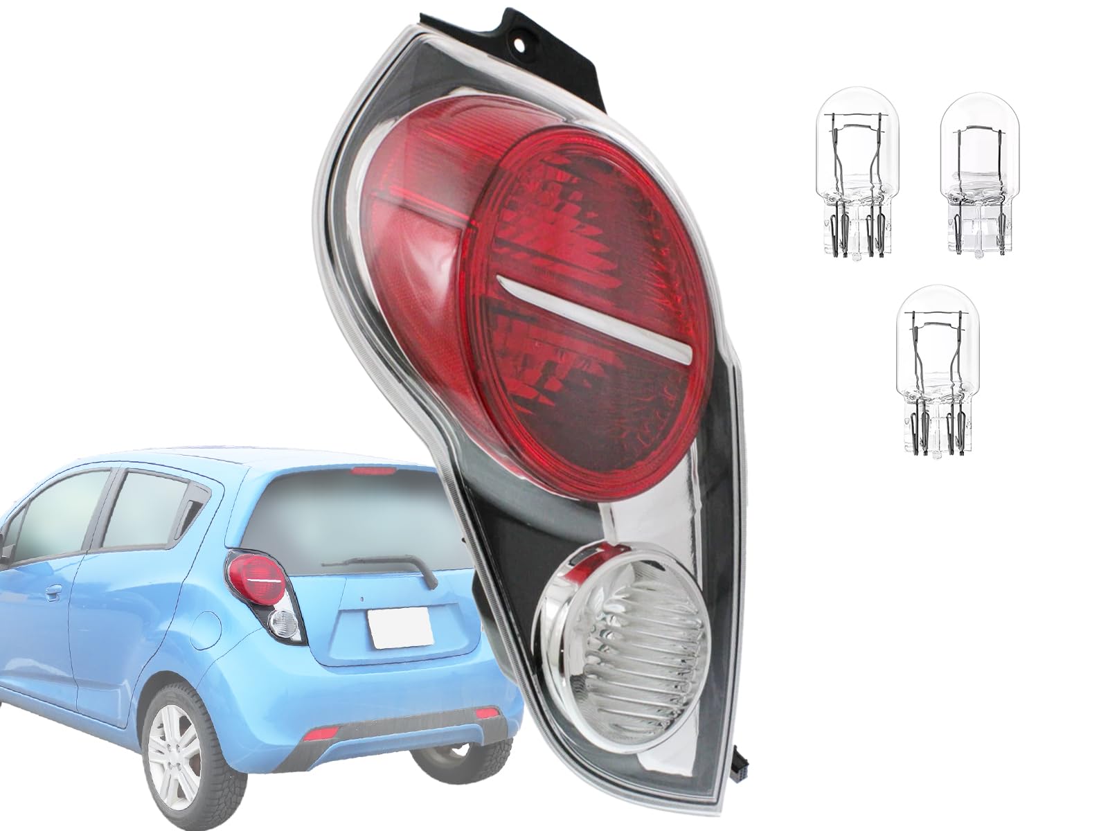 KAP Replacement for Halogen Tail Lamps 2013 2014 2015 Spark Driver Left Side with Bulbs Included 42441998 GM2800256