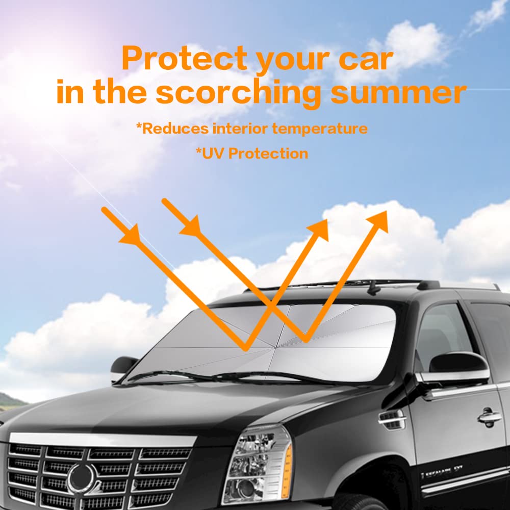 Vagurfo Car Windshield Sun Shade Umbrella,Uv Protection,Car Windshield Sun Shade Umbrella To Keep Your Vehicle Cool,Car Accessor