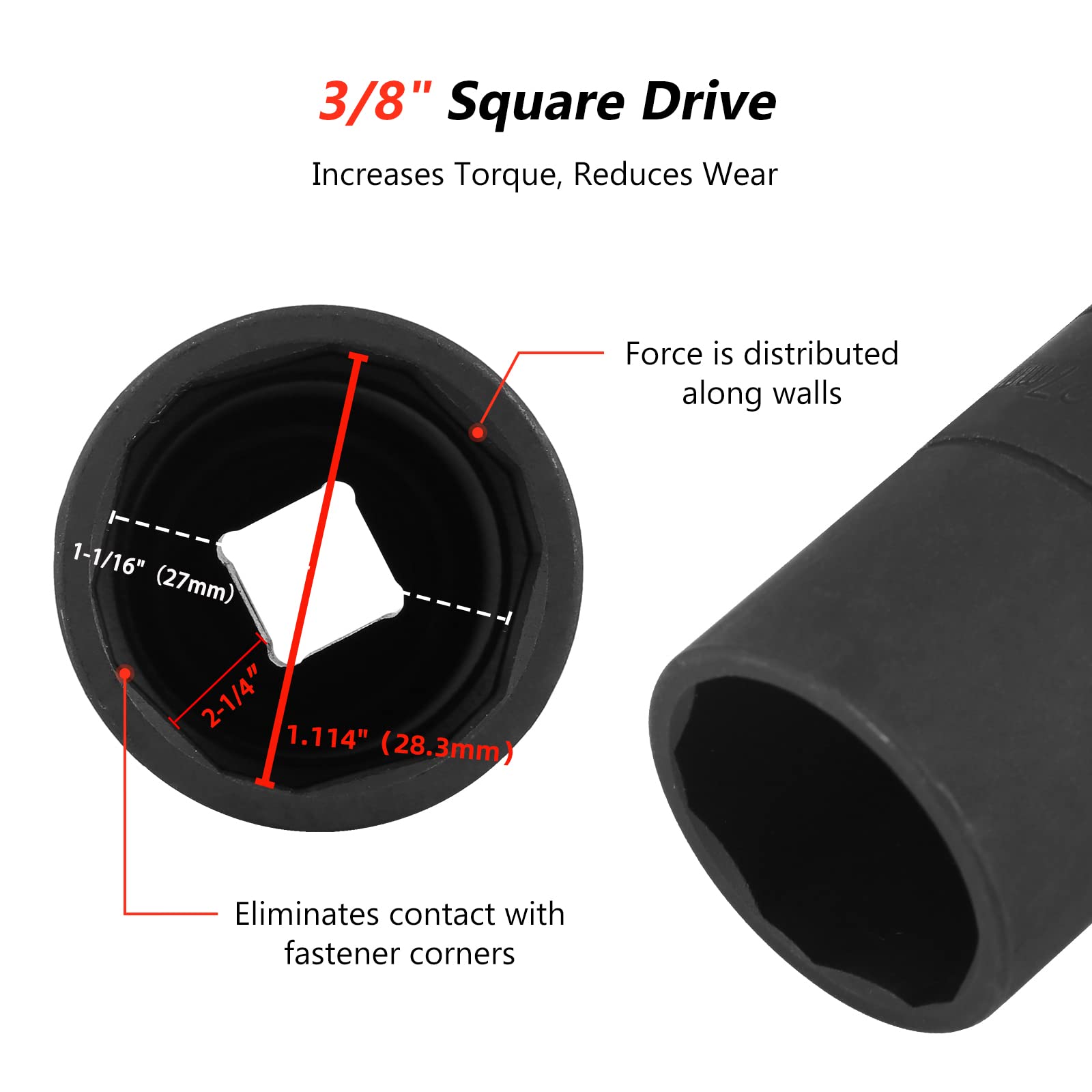 Itaimay Oil Pressure Sensor Switch Socket For Special Size 1-1/16 Inch 27Mm (Min) X 28.3Mm(Max) Socket Switch 2-1/4 Inch Deep Fo
