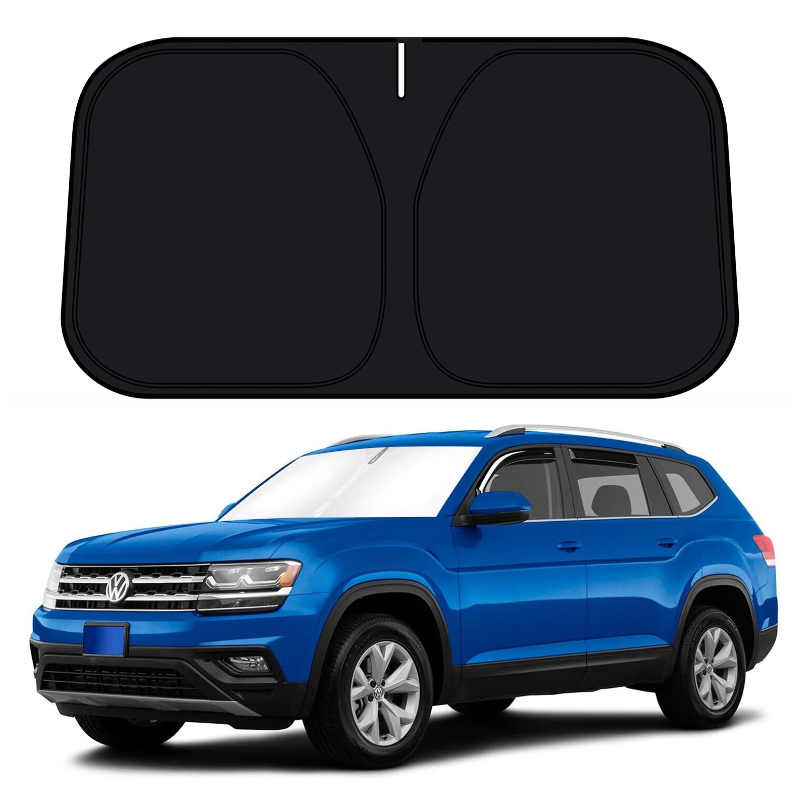 D-Lumina Windshield Sun Shade For Volkswagen Atlas 2018-2023 Vw Atlas Cross Sport Accessories, Front Window Sunshade Sun Visor P