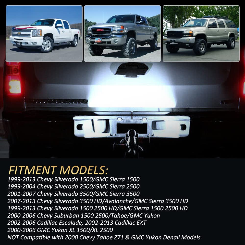 D-Lumina Led License Plate Lights Assembly Compatible With 1999-2013 Chevy Silverado Gmc Sierra 1500 2500 3500 Hd Suburban Tahoe